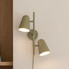 Applique murale Salamanca en métal, vert, 2 lumières, hauteur 43 cm
