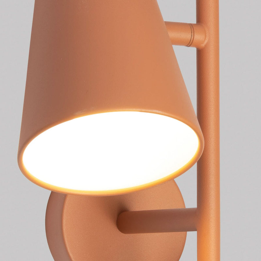 Applique murale Salamanca en métal, terracotta, 2 lumières, hauteur 43 cm