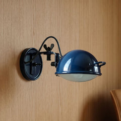 Applique murale Jeep en verre, bleu foncé, hauteur 16,5 cm