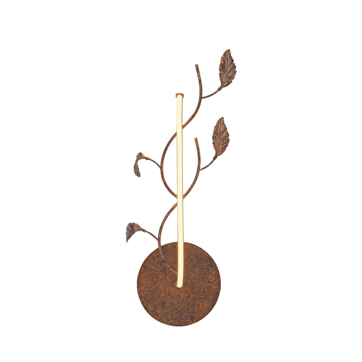 Applique murale LED Aurelia en métal, rouille, hauteur 44 cm