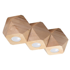 Deckenleuchte WOODY 3 aus Naturholz