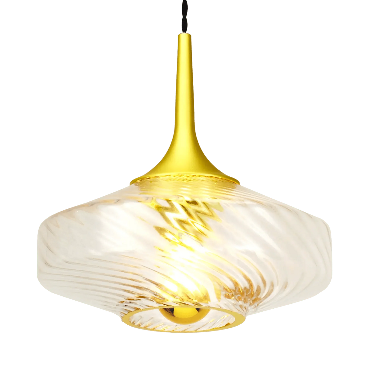 Suspension Roxanne Ø20 cm – Luminaire en verre soufflé transparent design élégant