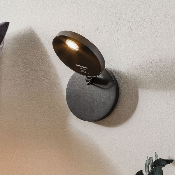 Applique murale LED Demetra en aluminium, anthracite, hauteur 13 cm, 2700 K