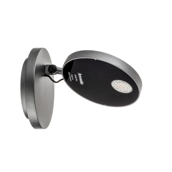 Applique murale LED Demetra en aluminium, anthracite, hauteur 13 cm, 2700 K