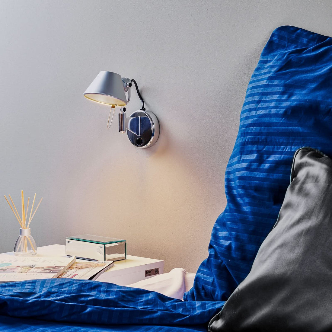 Applique murale LED Tolomeo Micro Faretto en aluminium, hauteur 20 cm, 2700 K, 7 W