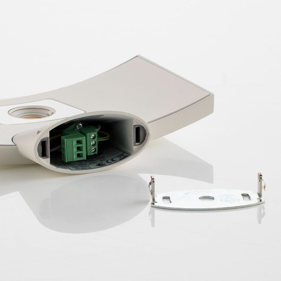 Applique murale LED Microsurf en aluminium, blanc, hauteur 4,4 cm