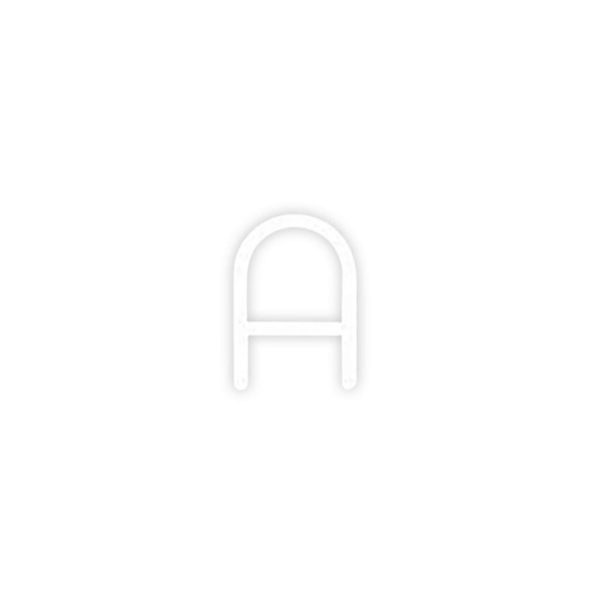 Applique murale LED Alphabet en aluminium, blanc, hauteur 95 cm, 3000 K, 30 W, largeur 65 cm
