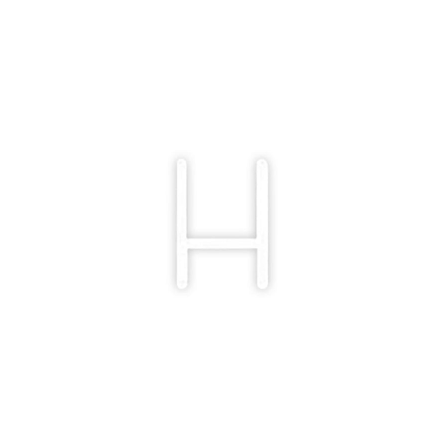 Applique murale LED Alphabet en aluminium, blanc, hauteur 95 cm, 3000 K, 27 W, largeur 65 cm
