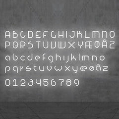 Applique murale LED Alphabet en aluminium, blanc, hauteur 95 cm, 3000 K, 27 W, largeur 65 cm, modèle 2