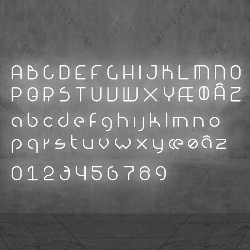 Applique murale LED Alphabet en aluminium, blanc, hauteur 65 cm, 3000 K, 21 W, largeur 65 cm, modèle 2