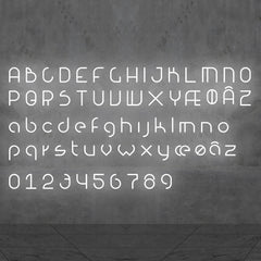 Applique murale LED Alphabet en aluminium, blanc, hauteur 67,5 cm, 3000 K, 27 W