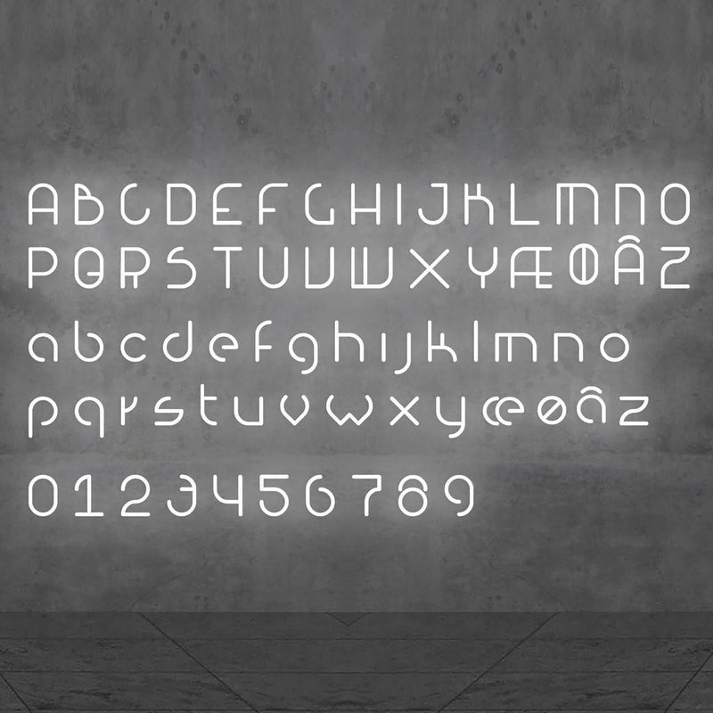 Applique murale LED Alphabet en aluminium, blanc, hauteur 95 cm, 3000 K, 27 W, largeur 65 cm, modèle 5
