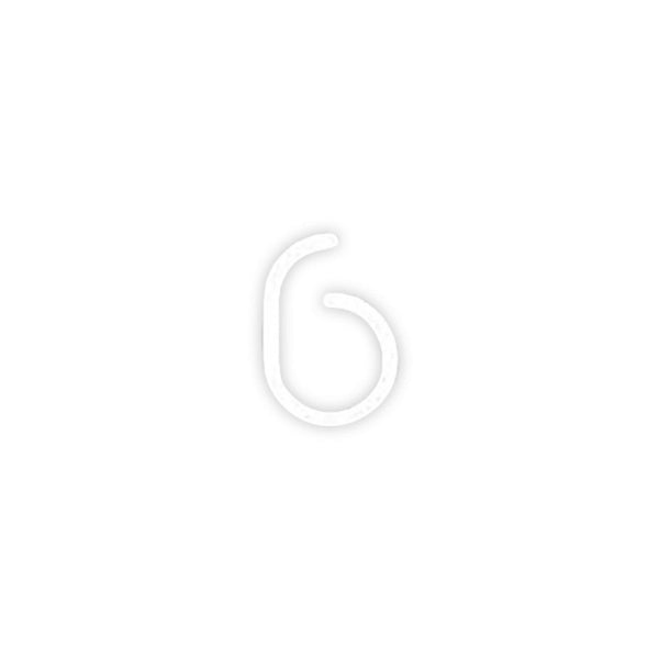 Applique murale LED Alphabet en aluminium, blanc, hauteur 95 cm, 3000 K, 25 W, largeur 65 cm, modèle 5