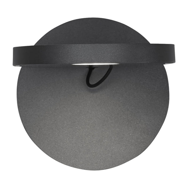 Applique murale LED Demetra Spotlight 2 en aluminium, anthracite et gris, Ø 13 cm