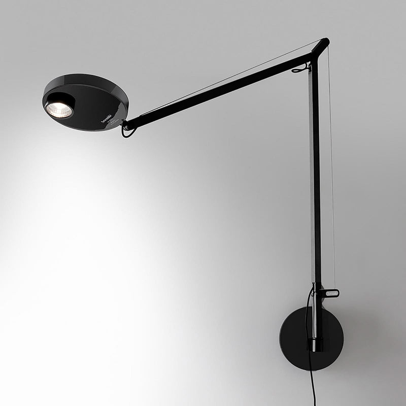 Applique murale LED Demetra 3 000 en aluminium, noir, hauteur 63,7 cm