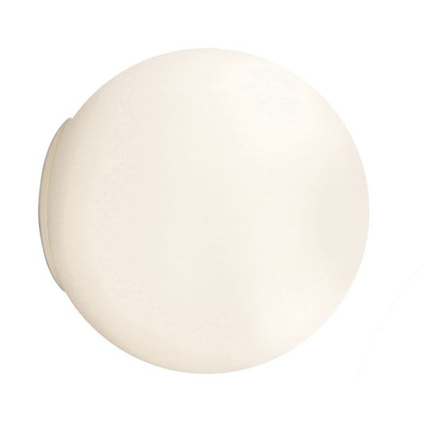Applique murale Dioscuri en verre, blanc, Ø 14 cm, IP44