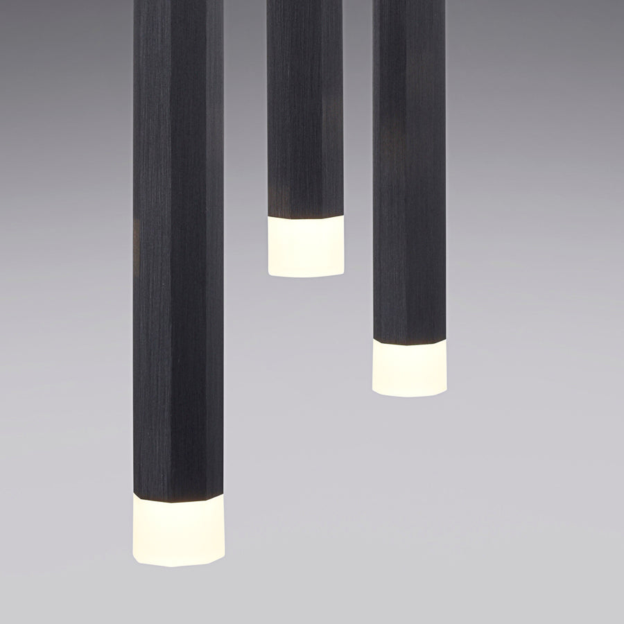 Suspension Bruno noire, H 100 cm