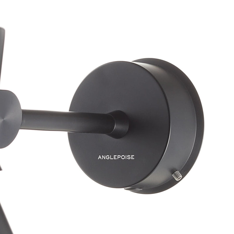 Applique murale Type 80 W1 en aluminium, noir mat, hauteur 16 cm
