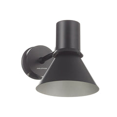 Applique murale Type 80 W1 en aluminium, noir mat, hauteur 16 cm