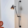 Applique murale 997 en métal, noir, hauteur 113 cm