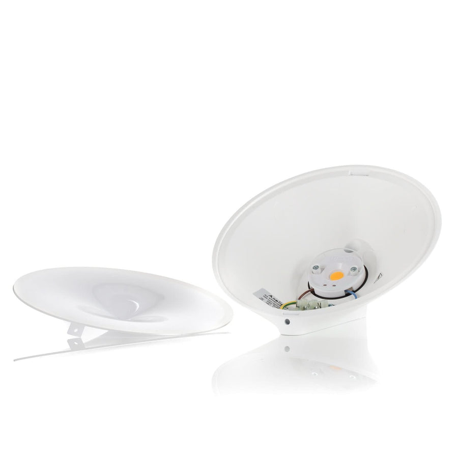 Applique murale LED Axolight Orchid en aluminium, blanc, Ø 20 cm