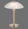 Lampe à poser Enova laiton mat, verre