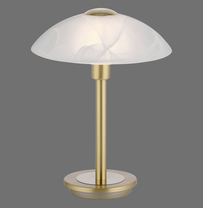 Lampe à poser Enova laiton mat, verre