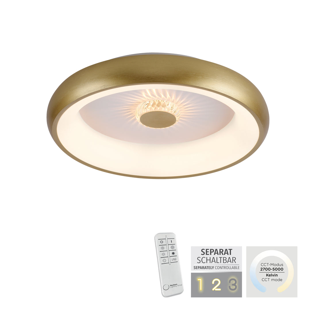 Plafonnier LED | Vertigo Laiton mat