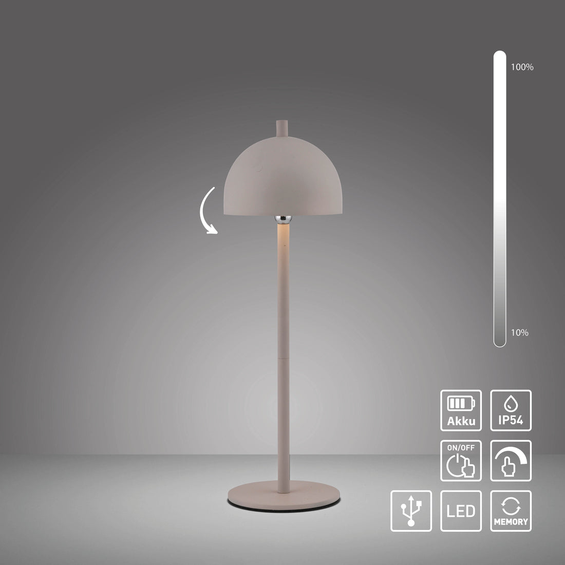 Lampe à poser Bellis beige