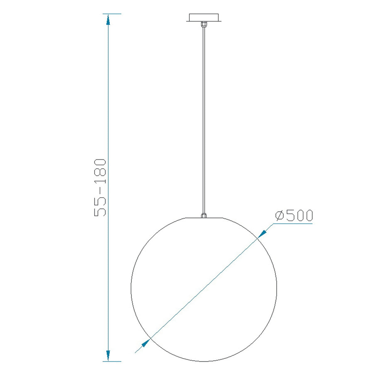 Suspension extérieure Avoriaz blanche, IP44, Ø 50 cm