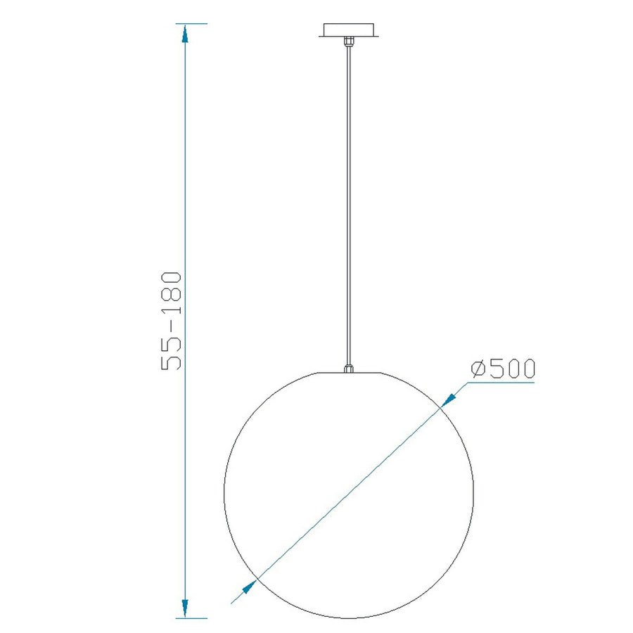 Suspension extérieure Avoriaz blanche, IP44, Ø 50 cm