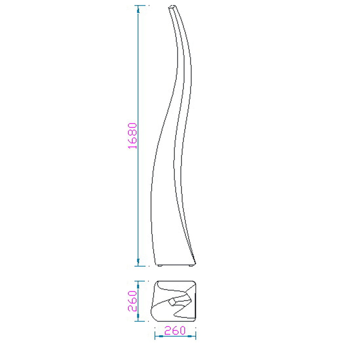 Lampadaire extérieur Flame 4 lumières blanc, IP65