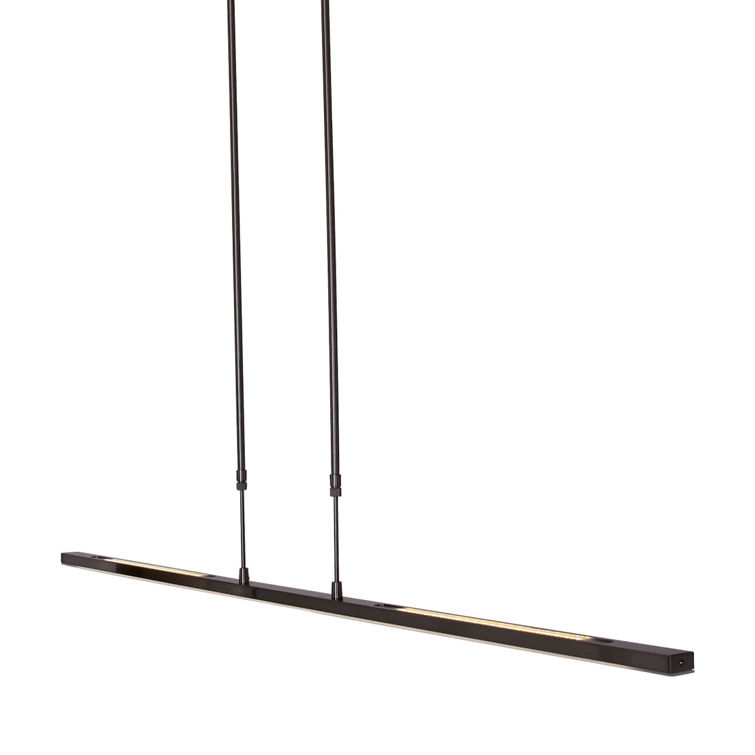 Suspension LED tactile noire, barre 122 cm variateur | Zelena Touch