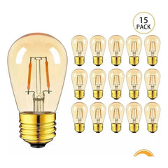 15 große dimmbare LED-Filament-Lampen warmweiß