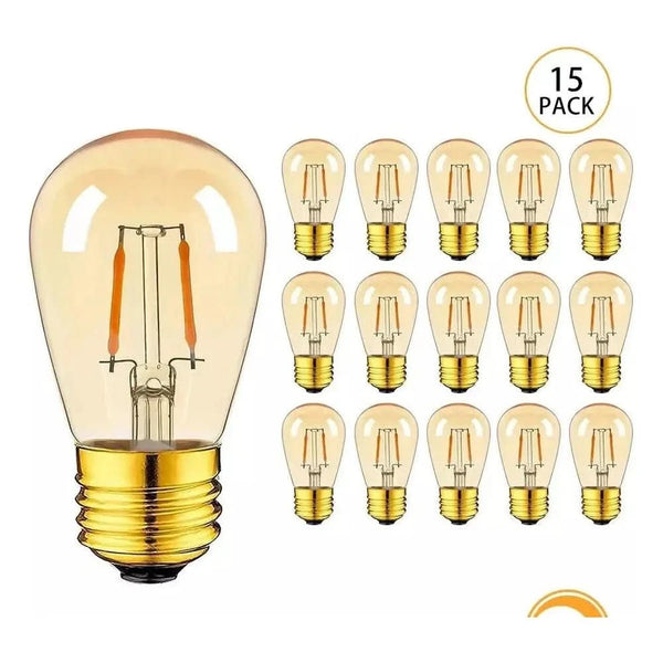 15 große dimmbare LED-Filament-Lampen warmweiß