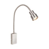 Applique murale Tusi en métal, nickel mat, hauteur 69 cm