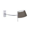 Applique murale 58132150 en laiton, nickel mat et marron, hauteur 17 cm
