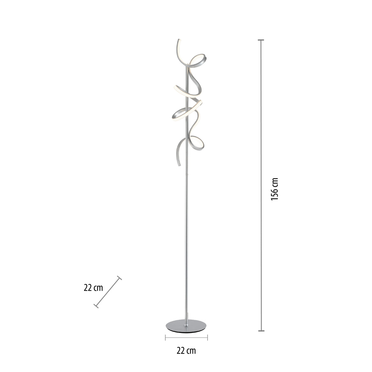 Lampadaire Curls argenté