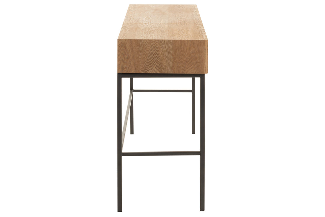 Konsole Holz Metall Natur 3 Schubladen