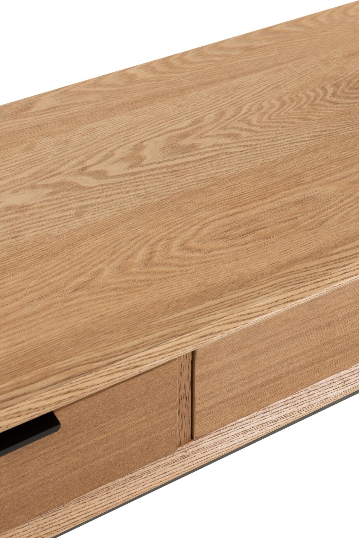 Konsole Holz Metall Natur 3 Schubladen