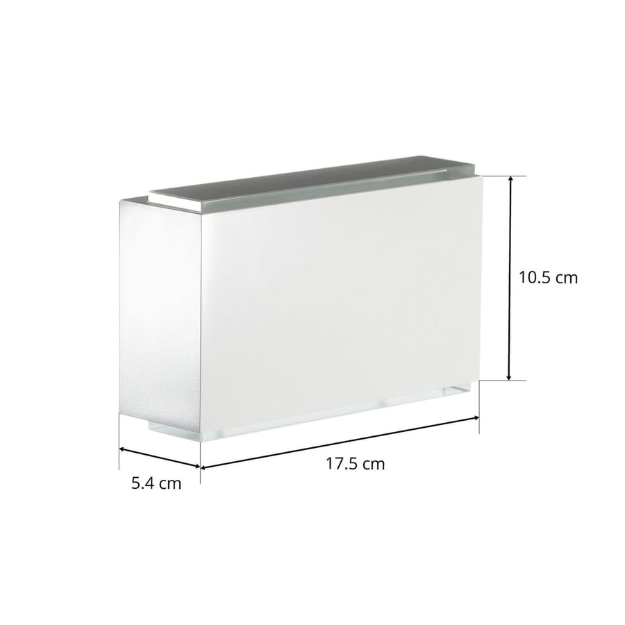 Applique murale LED 23015 3000K 18cm en verre, blanc, hauteur 10,5 cm