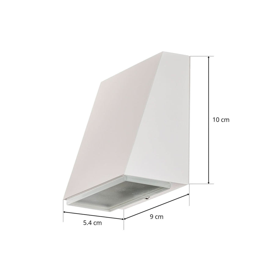 Applique murale LED 78047 en verre, blanc, hauteur 10 cm