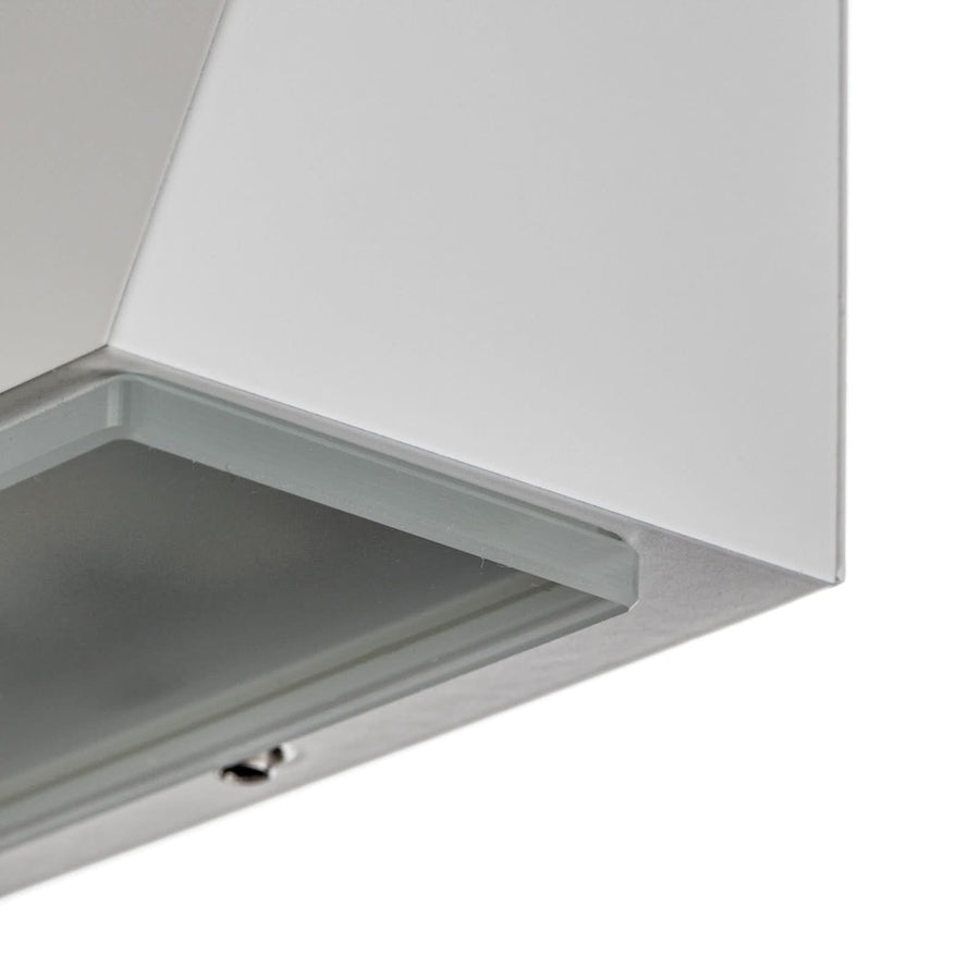 Applique murale LED 78047 en verre, blanc, hauteur 10 cm