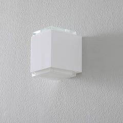 Applique murale LED 50063 3 000 en verre, blanc, hauteur 12 cm