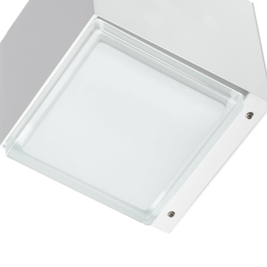 Applique murale LED 50064 3 000 en verre, blanc, hauteur 15,2 cm