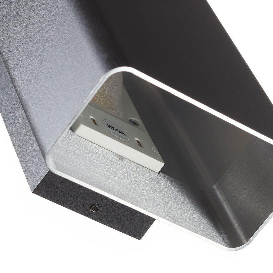 Applique murale LED Studio Line en aluminium, noir, hauteur 22 cm