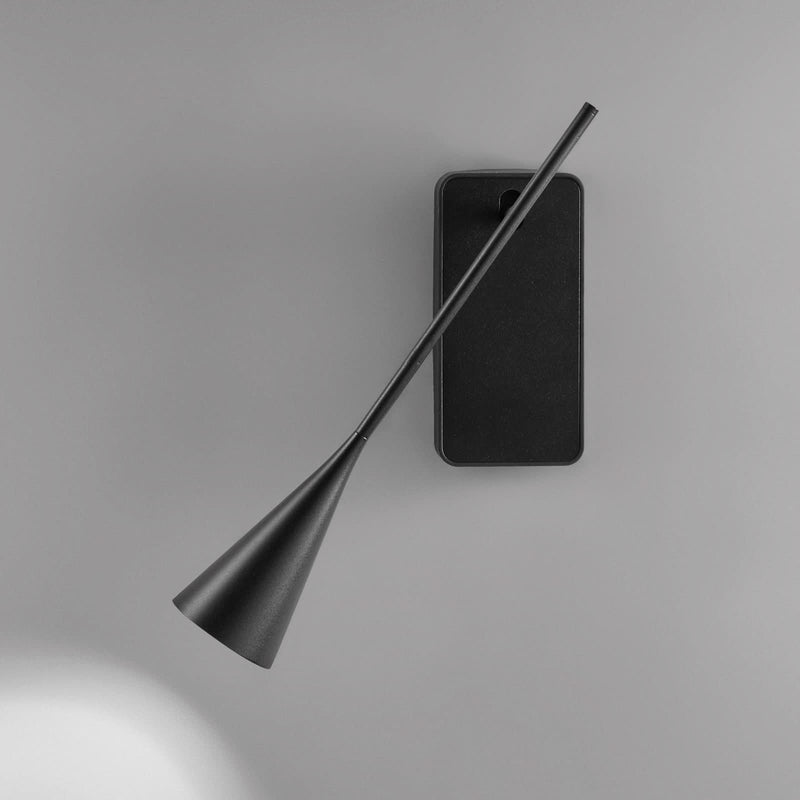 Applique murale LED Skybell Plus A01 en aluminium, noir, hauteur 32 cm