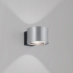 Applique murale LED Impulse en verre, nickel mat, hauteur 8 cm