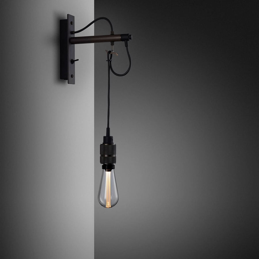 Applique murale Hooked Wall en acier, graphite et bronze, 40 W