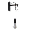 Applique murale Hooked Wall en acier, graphite et bronze, 40 W